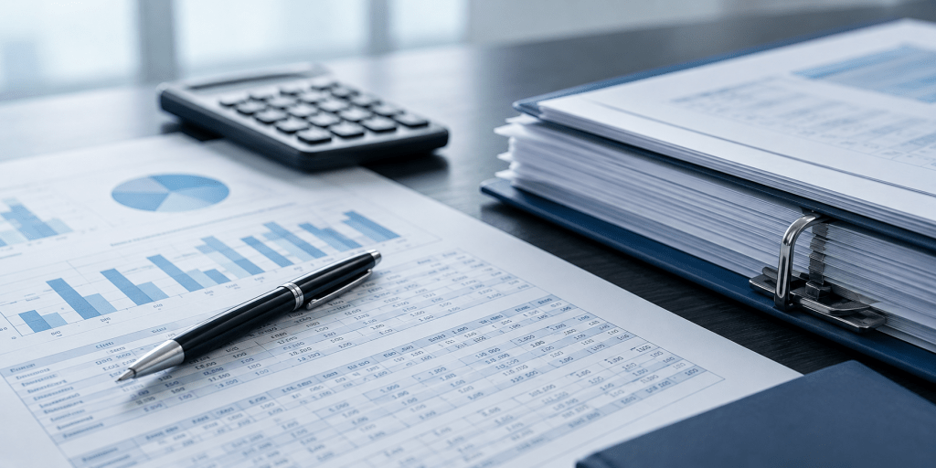 Documentação financeira e análise de informação contabilística